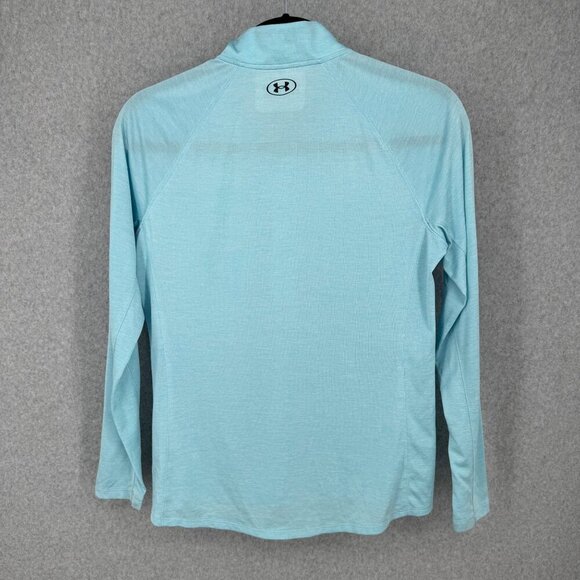 Under Armour Womens Loose Fit 1/4 Zip Pullover Top Size XL Baby Blue Lightweight - Picture 3 of 11